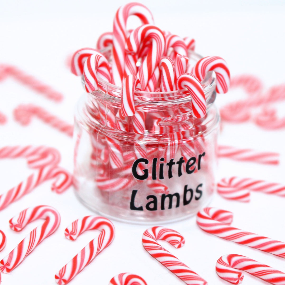 Mini Fake Christmas Candy Cane (Red, White & Green) Charm Miniature –  Glitter Lambs