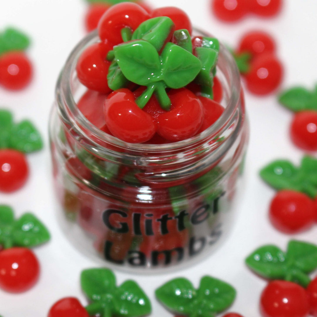 Fake Cherry Cabochons by GlitterLambs.com
