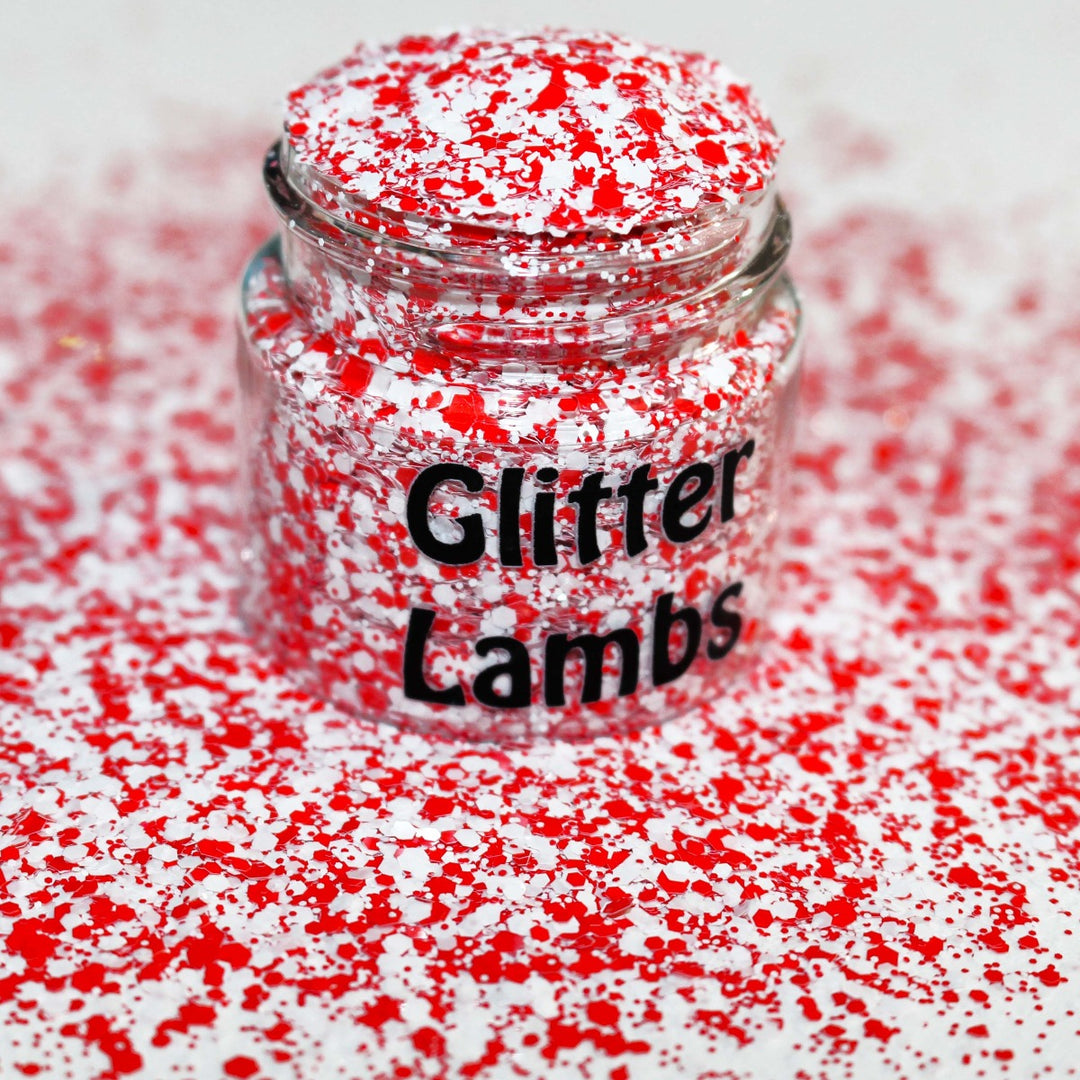Crushed Candy Canes Christmas Glitter by GlitterLambs.com
