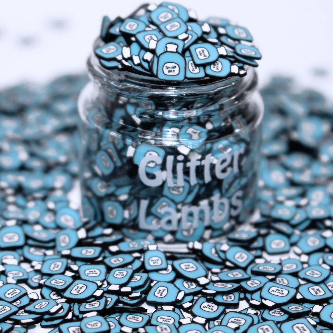 Drink Me Bottle Clay Slices Sprinkles by GlitterLambs.com Alice In Wonderland