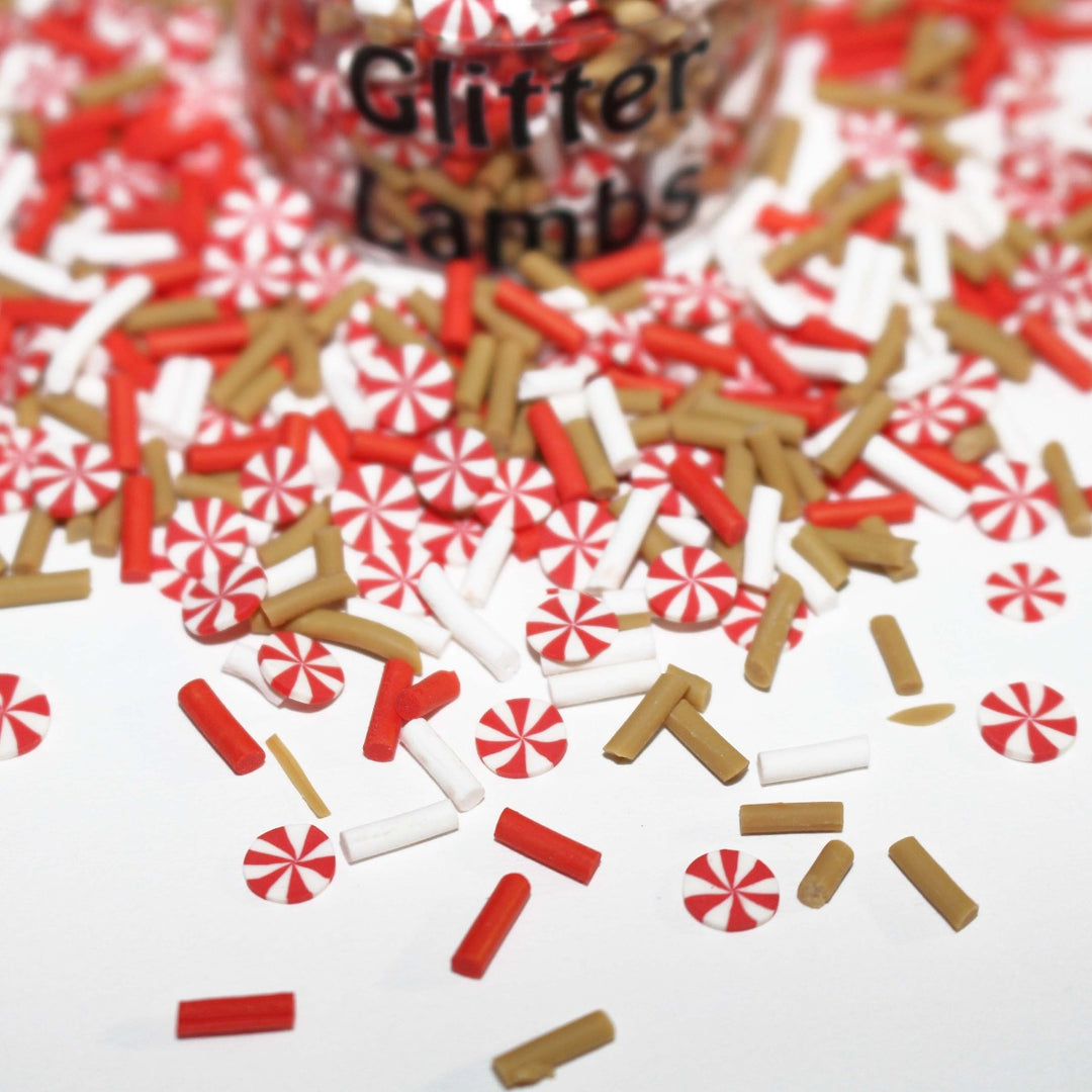 Gingerbread Holiday Cake Roll Christmas Clay Slice Sprinkles