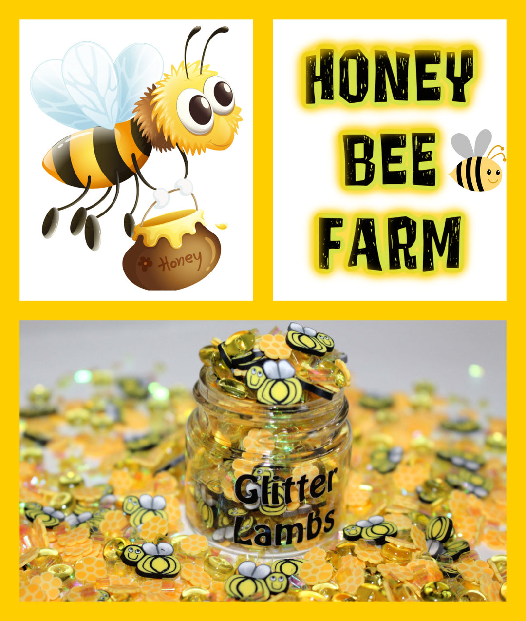 Honey Bee Farm Clay Sprinkles &amp; Beads by GlitterLambs.com