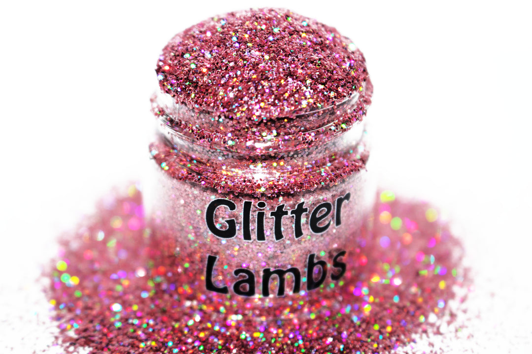 I Play With Stuffed Animals Pink Holographic Glitter by GlitterLambs.com