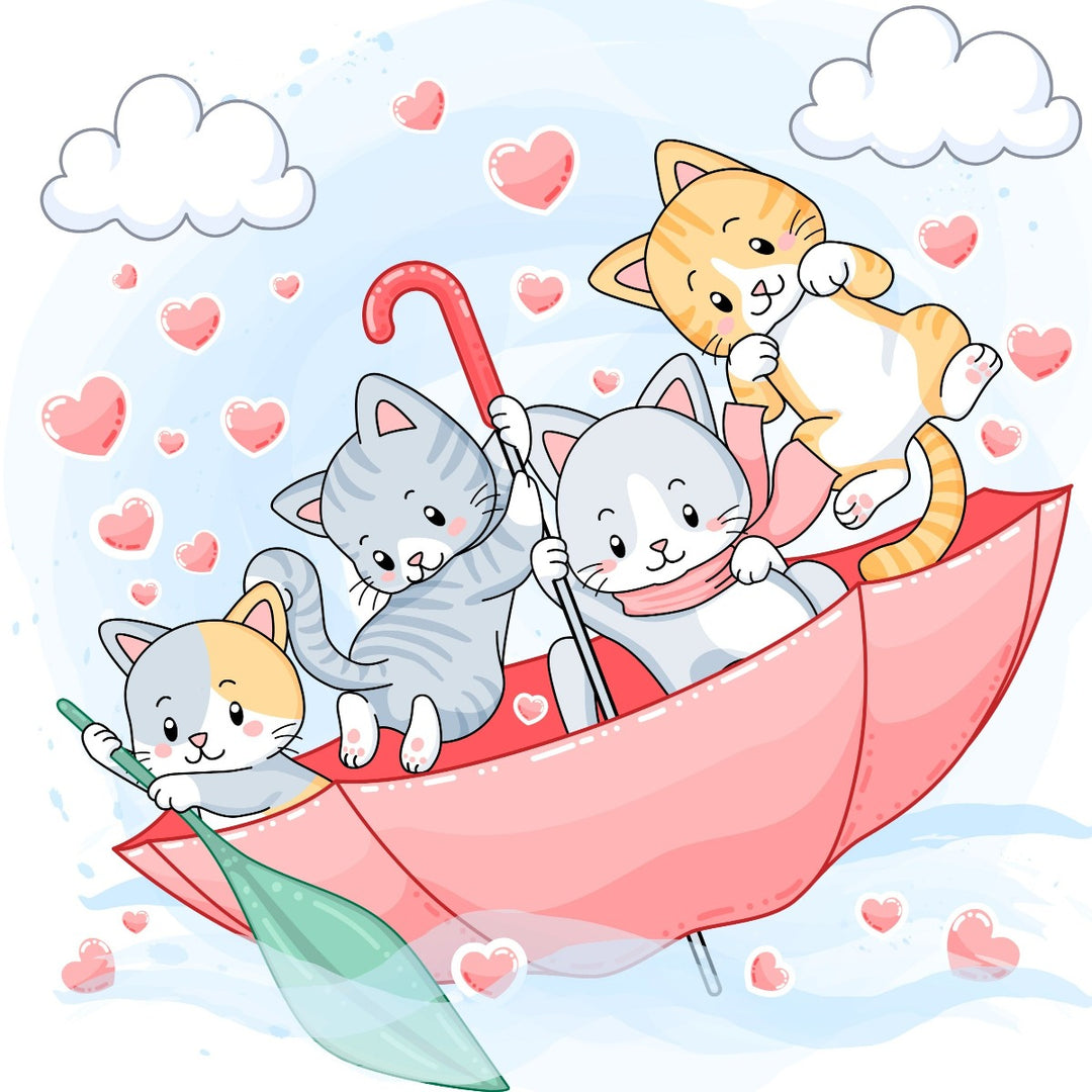 Valentine Kittens Glitter by GlitterLambs.com