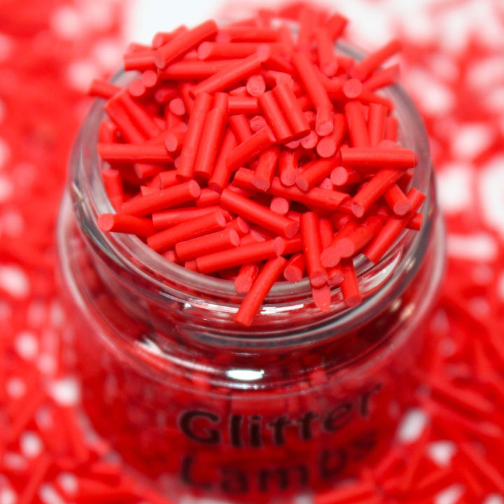 Kringle Candy Red Christmas Clay Sprinkles by GlitterLambs.com