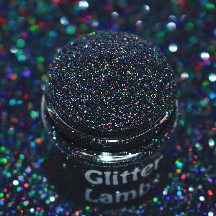 Licorice Black Holographic Glitter by GlitterLambs.com