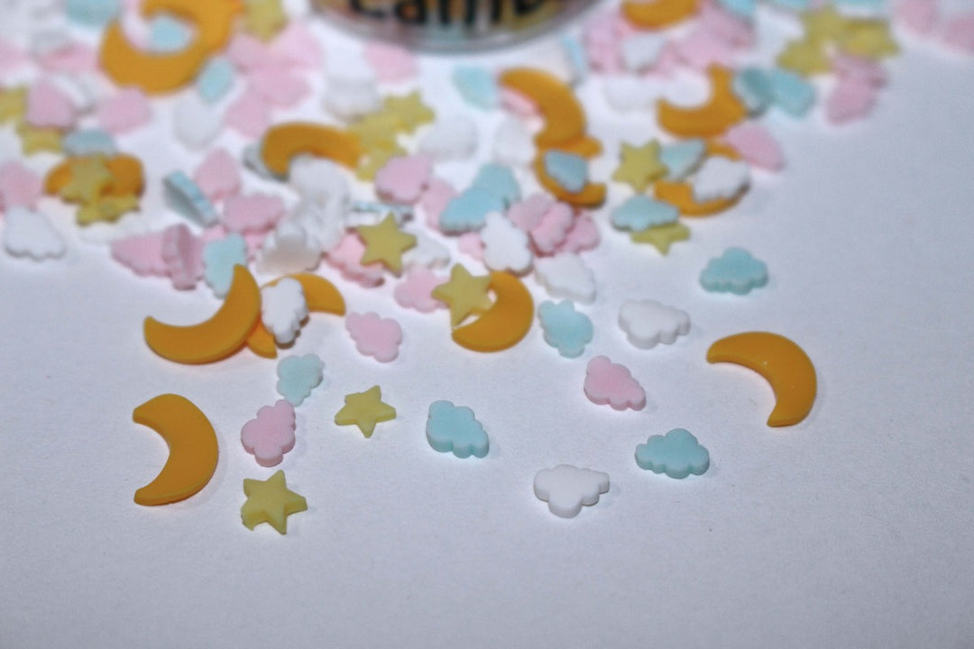 Little Twin Stars Clay Sprinkles by GlitterLambs.com