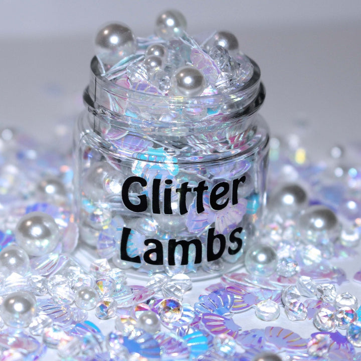 Mermaid Snowglobe Glitter & Bead Mix by GlitterLambs.com
