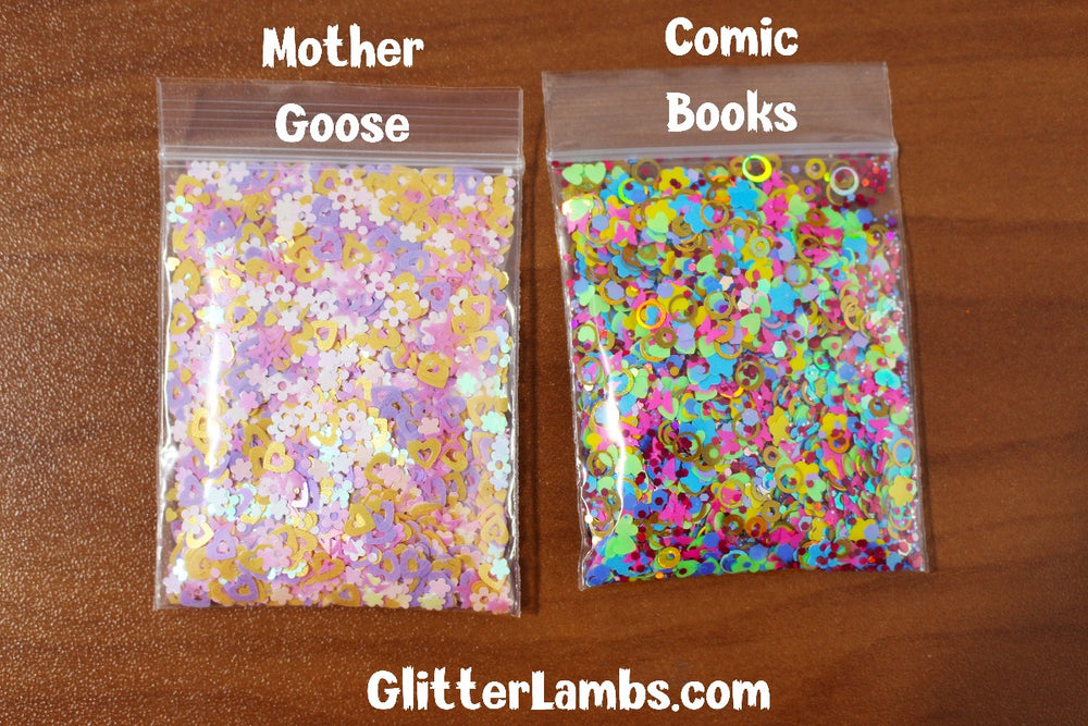 Mother Goose Glitter and Comic Books