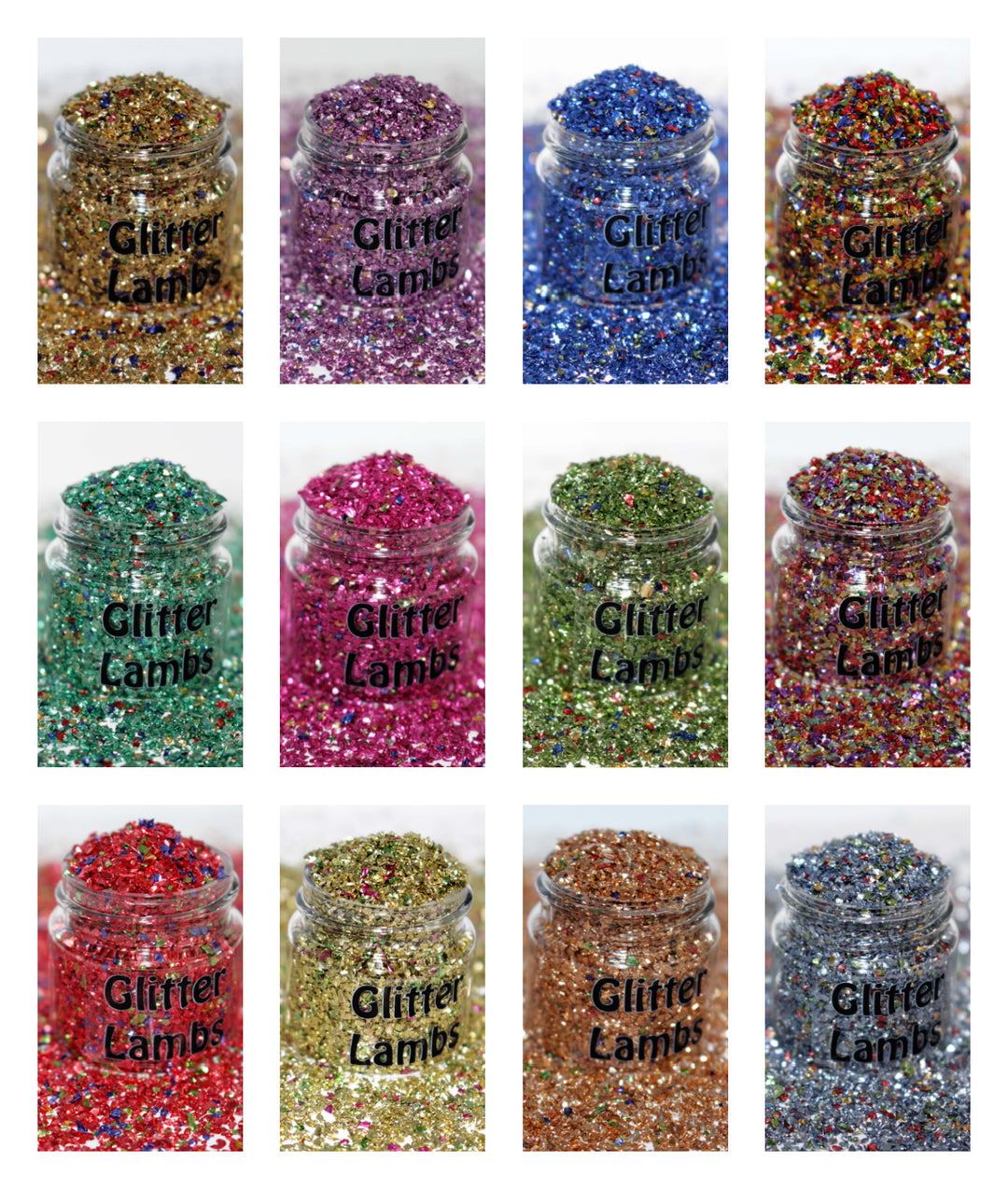 Mother Goose Nursery Rhymes Glitter Collection of 12 by Glitterlambs.com