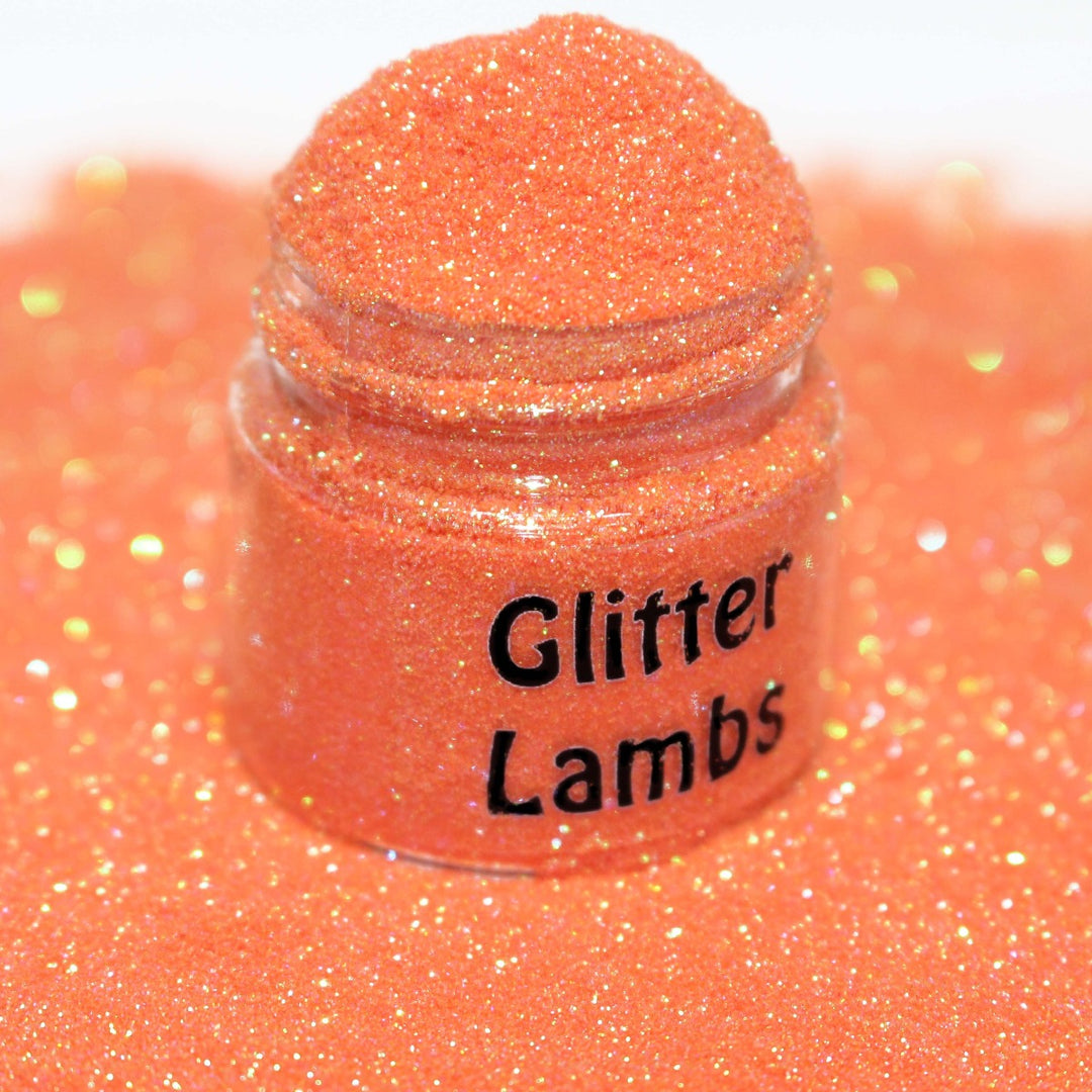 Orange Snow Cone Cosmetic Iridescent Glitter (.004) by GlitterLambs.com