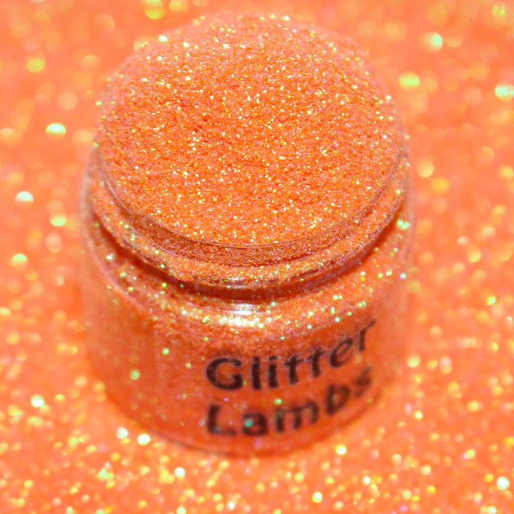 Orange Snow Cone Cosmetic Iridescent Glitter (.004) by GlitterLambs.com