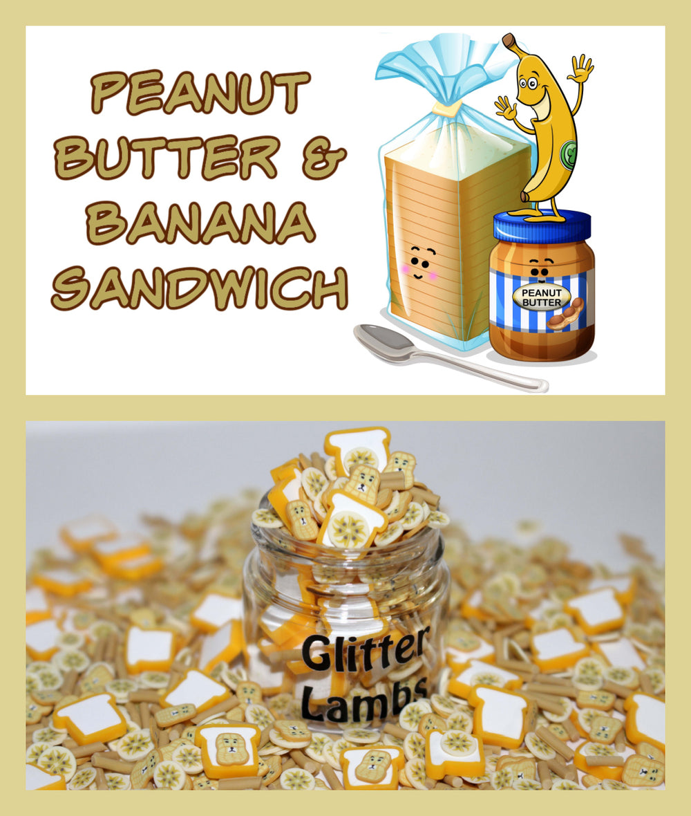 Peanut Butter & Banana Sandwich Clay Sprinkles by GlitterLambs.com