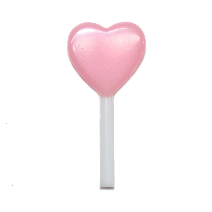 Fake Pink Heart Sucker Lollipop Charm by GlitterLambs.com Not edible