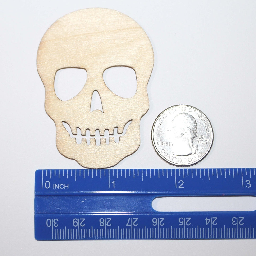 Skull Halloween Skeleton Laser Cut Wood Shapes by GlitterLambs.com