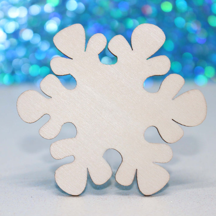 Christmas Snowflakes Laser Cutout Wood Shapes Blanks by GlitterLambs.com