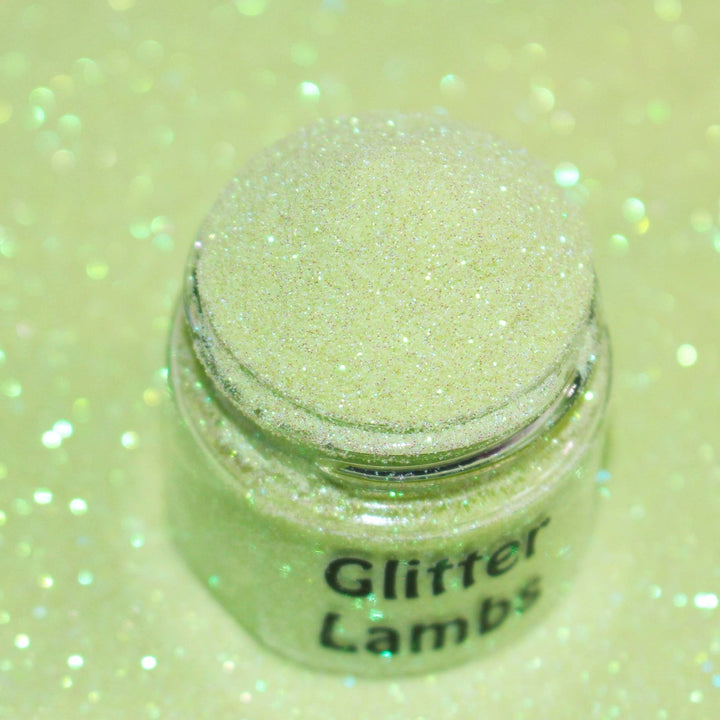 Sour Apple Green Cosmetic Iridescent Glitter Snow Cone (.004) by GlitterLambs.com