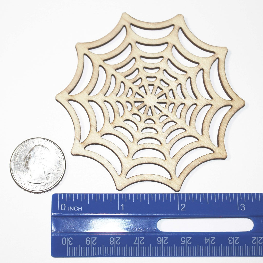 Spider Web Halloween Laser Cut Wood Shapes by GlitterLambs.com