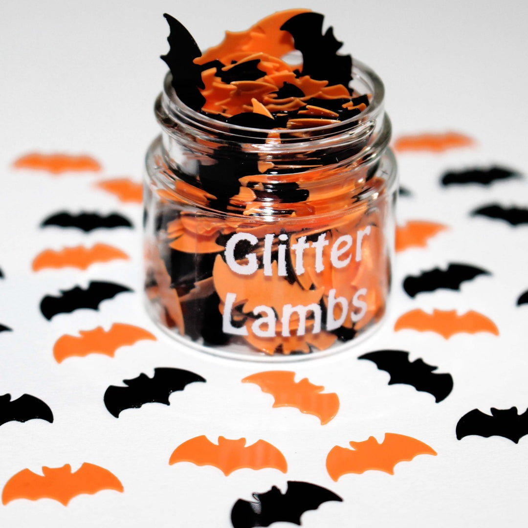 Spooky Bat Party Halloween Glitter by GlitterLambs.com