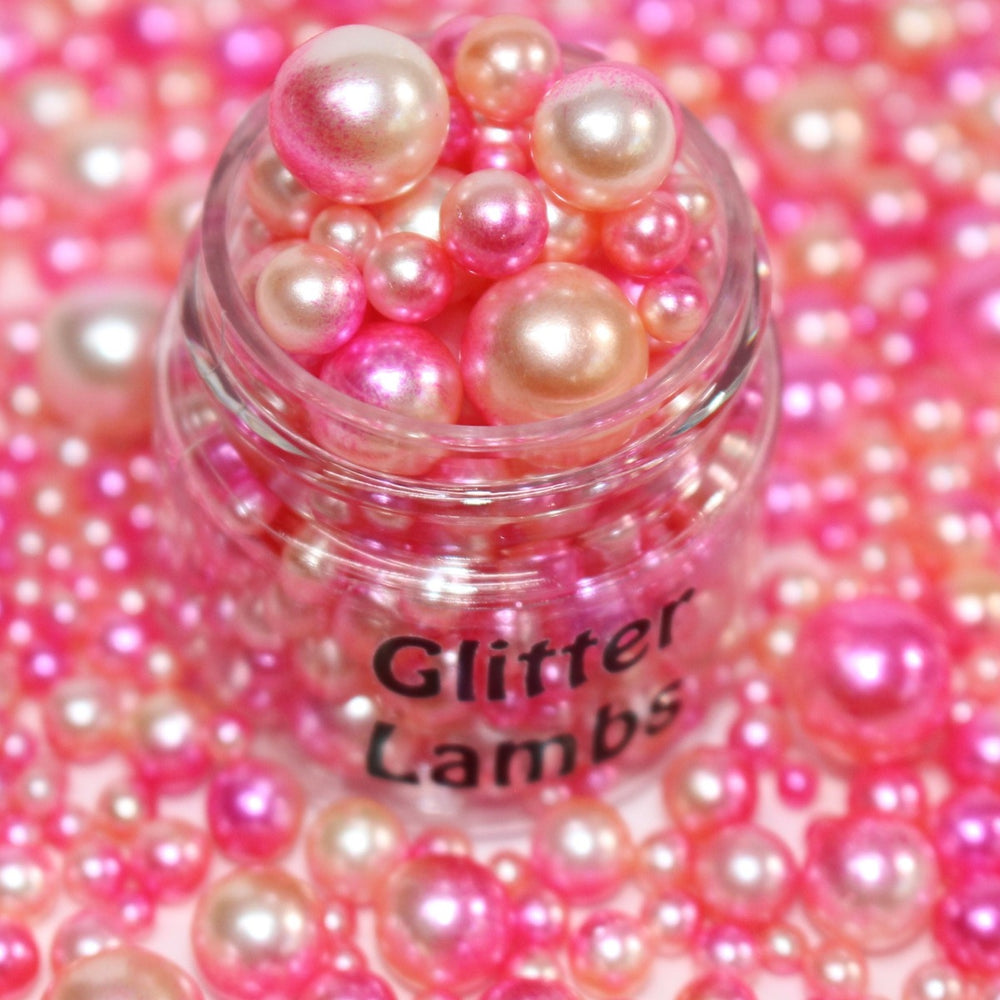 Spun Sugar Pink Beads 3-10mm by GlitterLambs.com Arts & Entertainment > Hobbies & Creative Arts > Arts & Crafts > Art & Crafting Materials > Embellishments & Trims > Beads