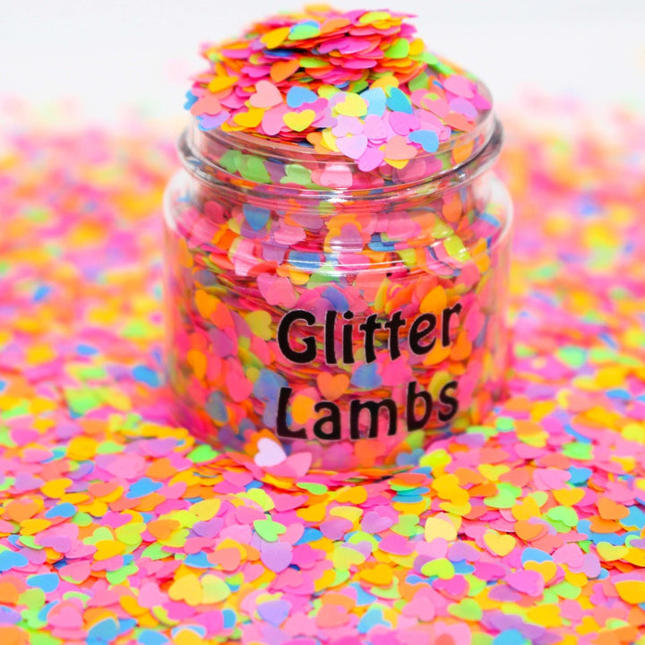 Sweet Heart Surprise Neon Glitter by GlitterLambs.com