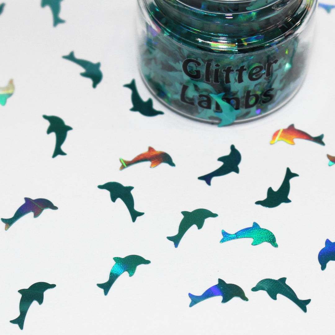 Swimming With The Dolphins Holographic Glitter by GlitterLambs.com