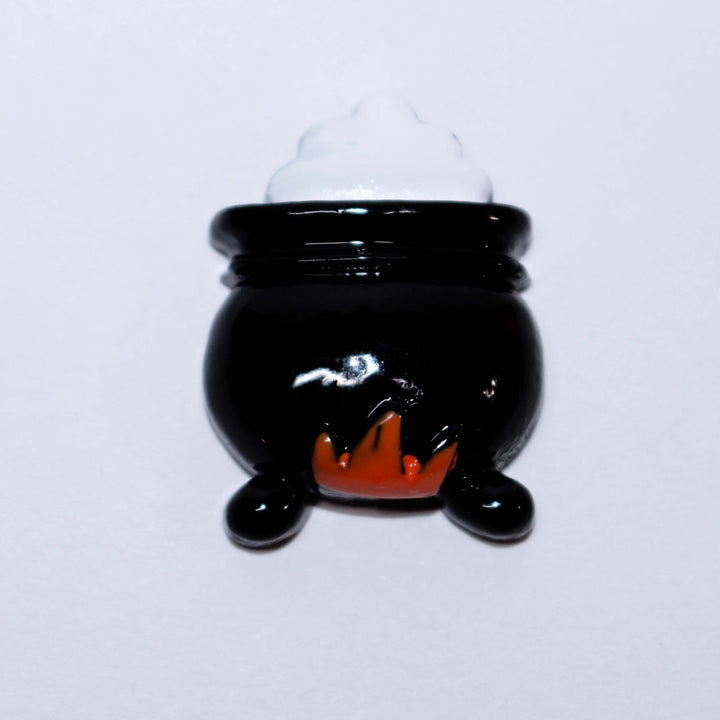 Witch Cauldron Halloween Miniature Cabochon by GlitterLambs.com