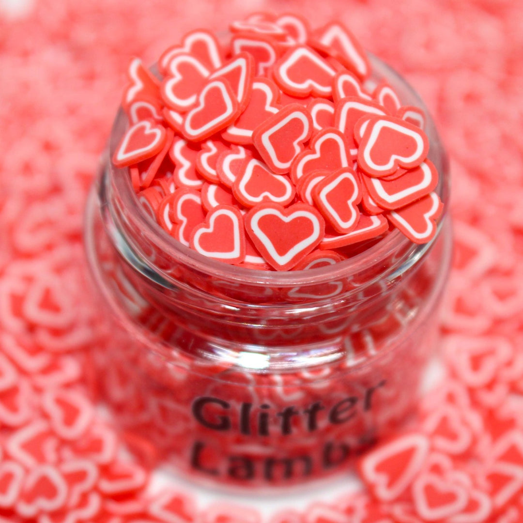 You Melt My Heart Valentine Clay Sprinkles Shaker Bits by GlitterLambs.com